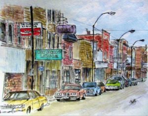 A chief, the “Jeep” and a city’s history in watercolors; all part of a show at Summit Artspace on Tusc that runs through July 14
